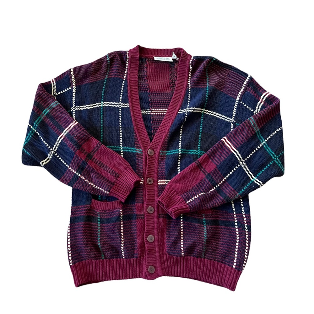 Vintage 90s hand knit cardigan